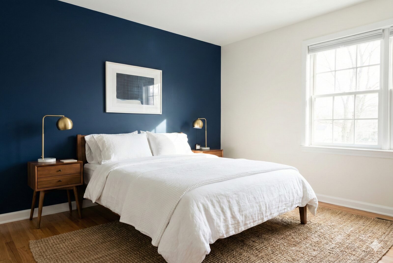 Accent wall bedroom painting in Avon, CT
