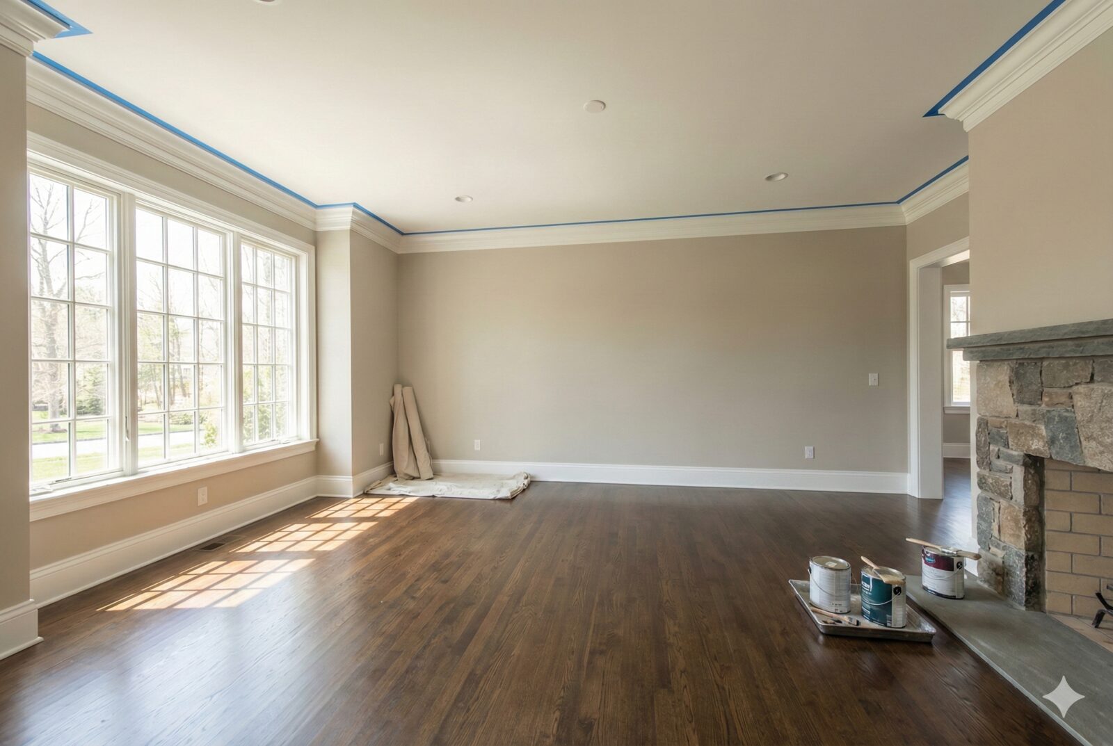 Professional interior painting services in Connecticut — freshly painted living room